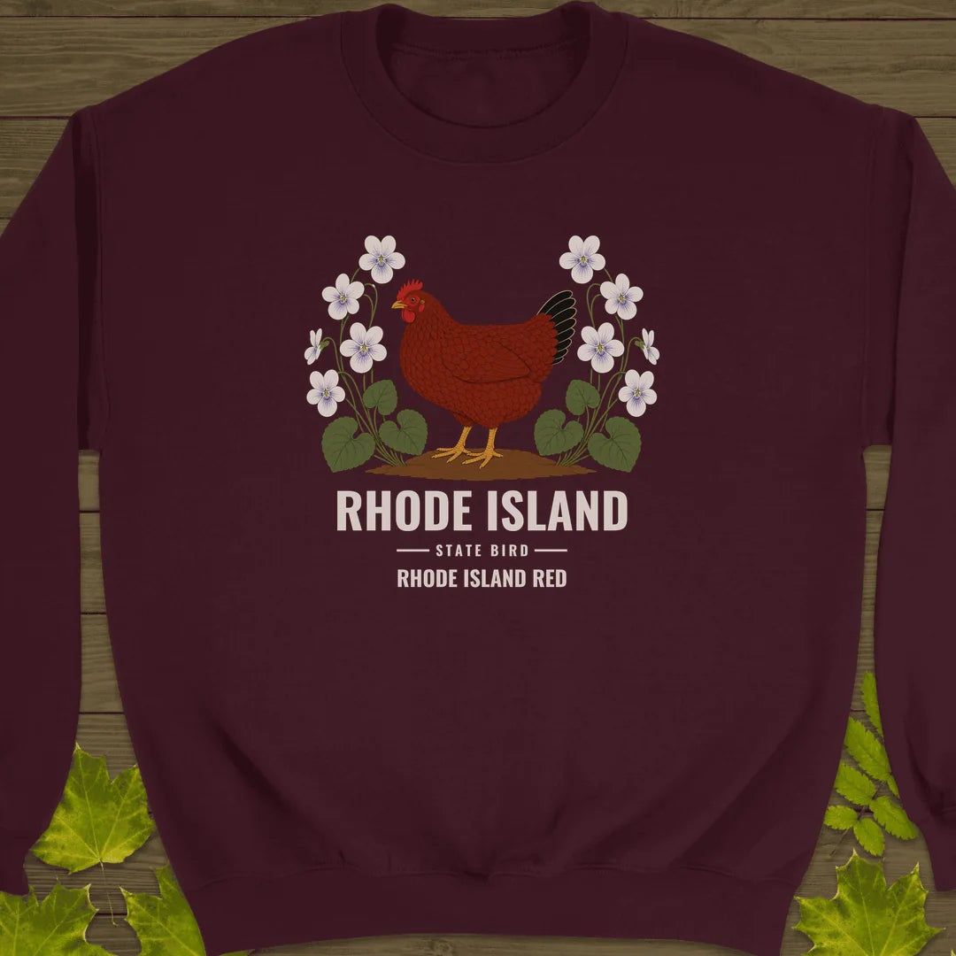 Rhode Island State Bird Sweatshirt in Maroon