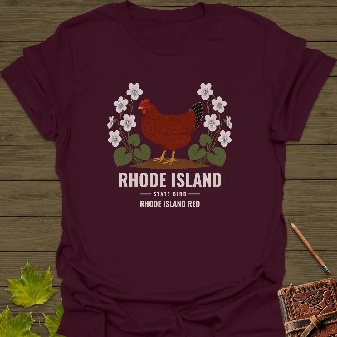 Rhode Island State Bird T-Shirt in Maroon