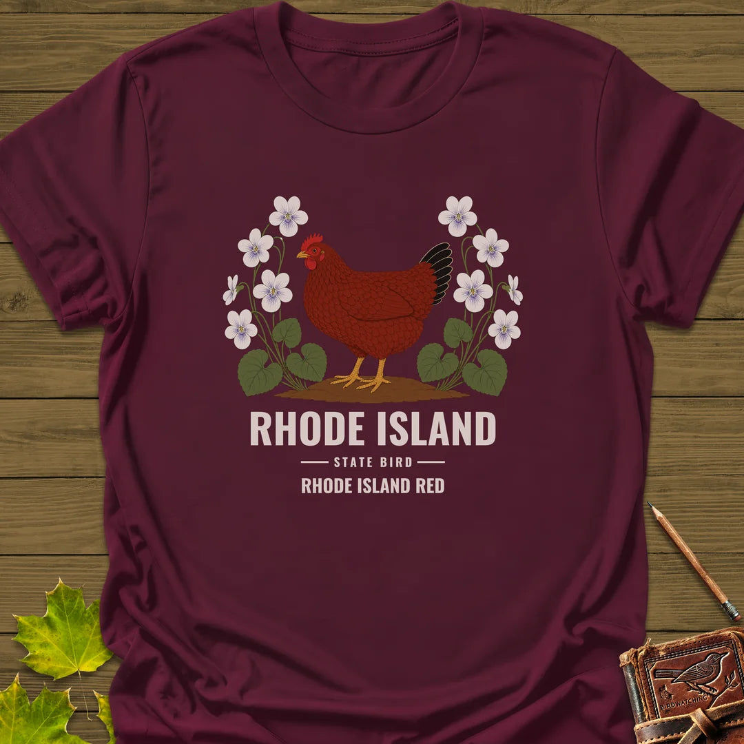 Rhode Island State Bird T-Shirt in Maroon