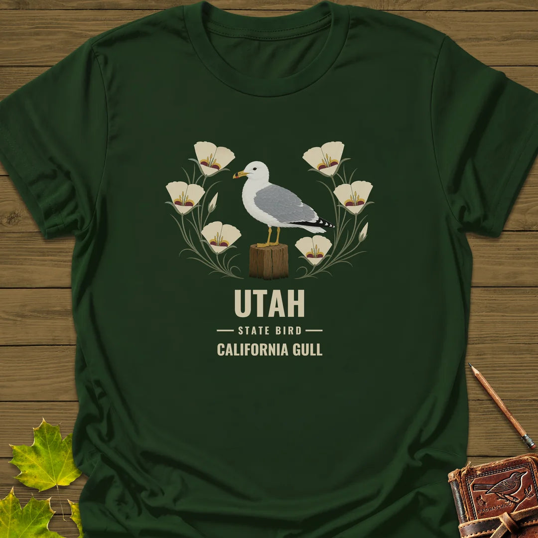 Utah State Bird T-Shirt in Forest Green