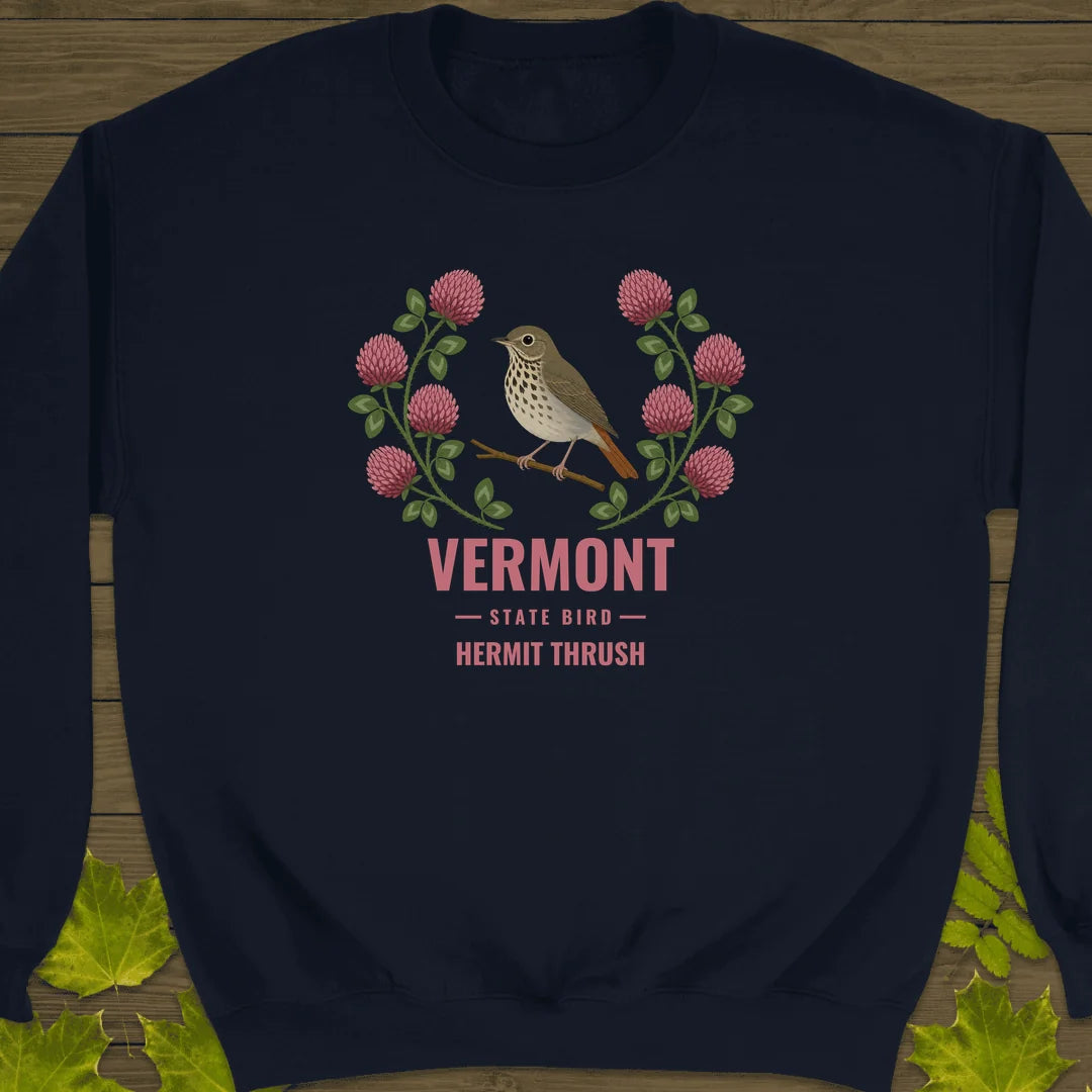 Vermont State Bird Sweatshirt in Navy