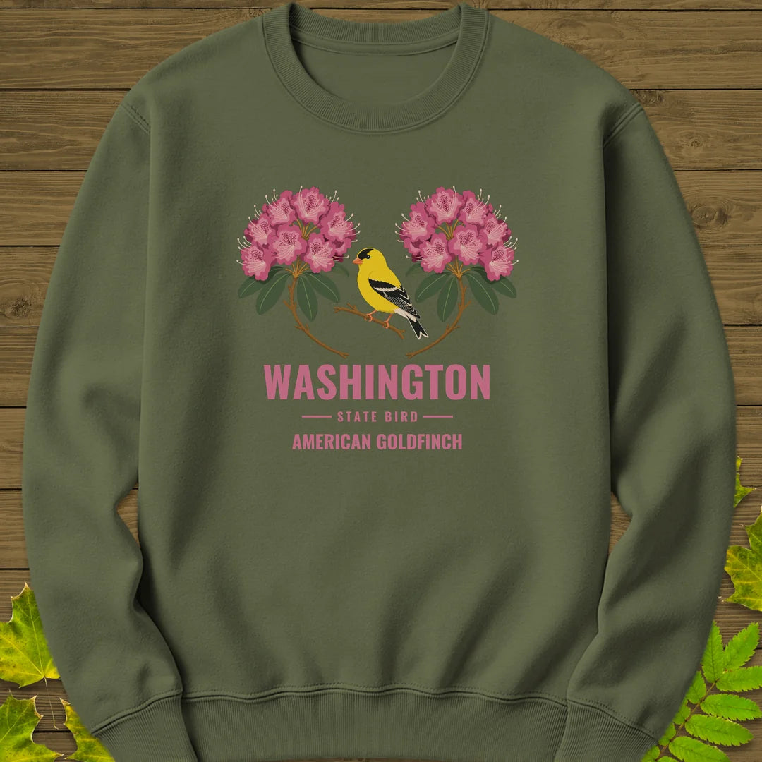Washington State Bird Sweatshirt in Military Green