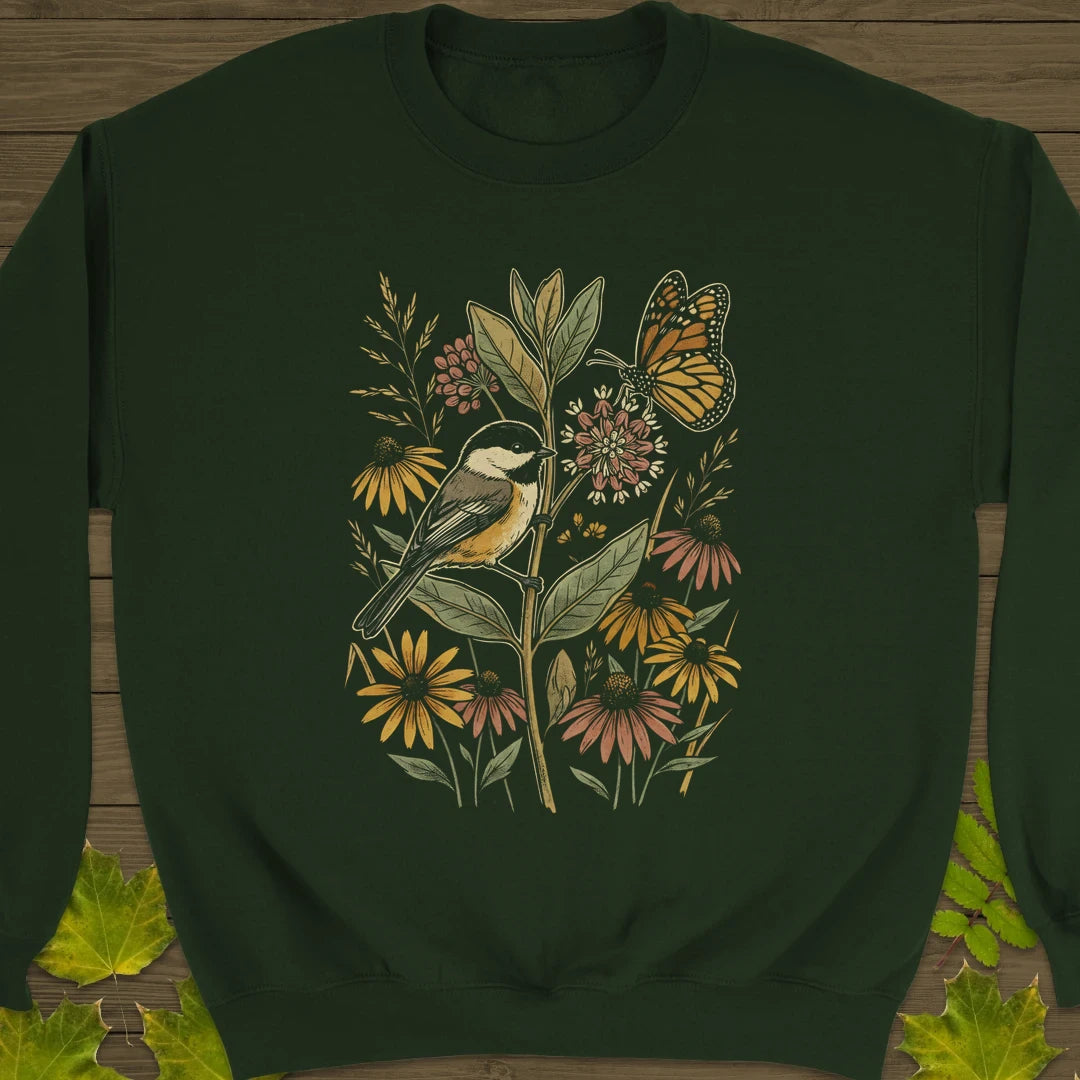 Garden Visitors Sweatshirt Forest Green