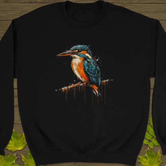 Graffiti Kingfisher Crewneck Sweatshirt Black