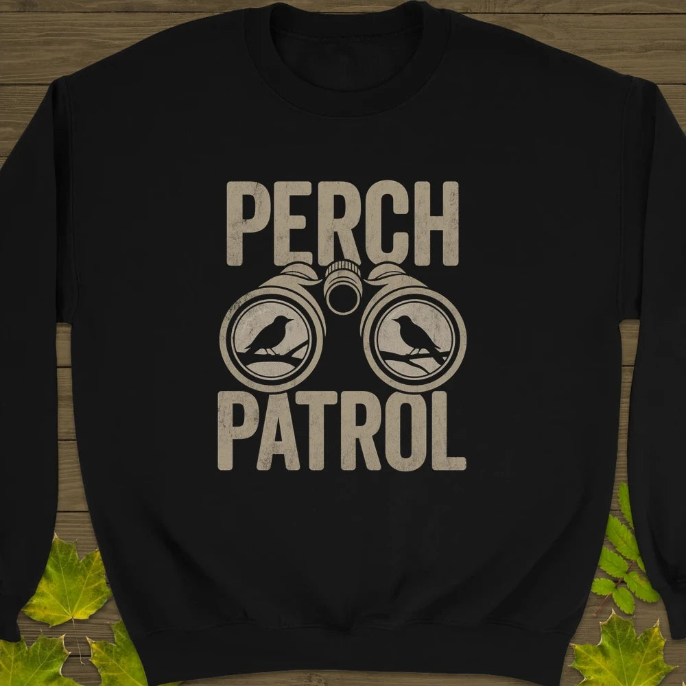 Perch Patrol Crewneck Sweatshirt Black