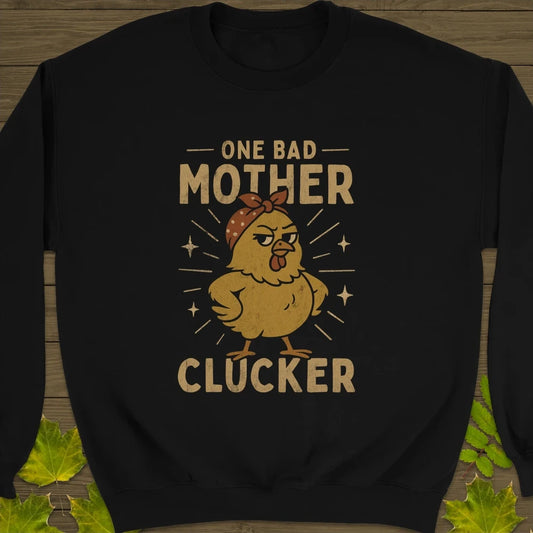Mother Clucker Crewneck Sweatshirt Black