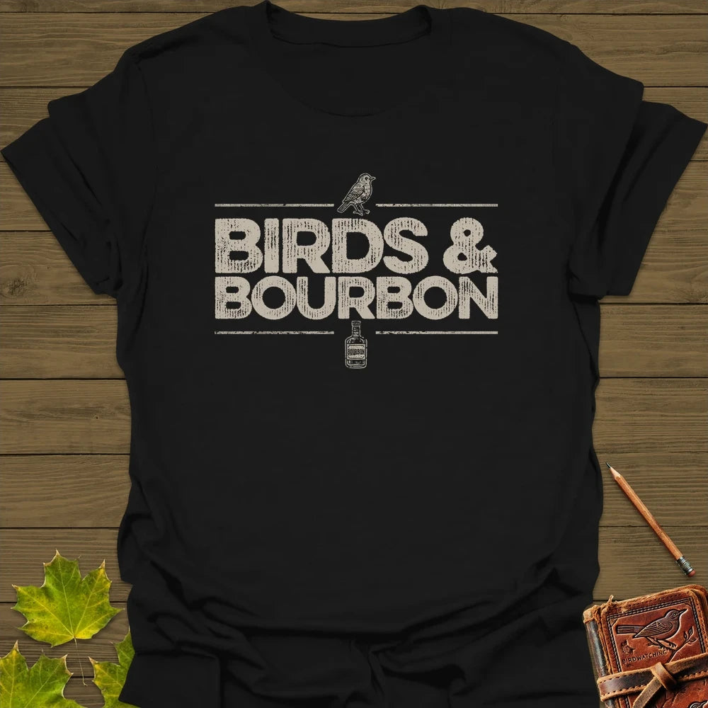Birds & Bourbon T-Shirt Black