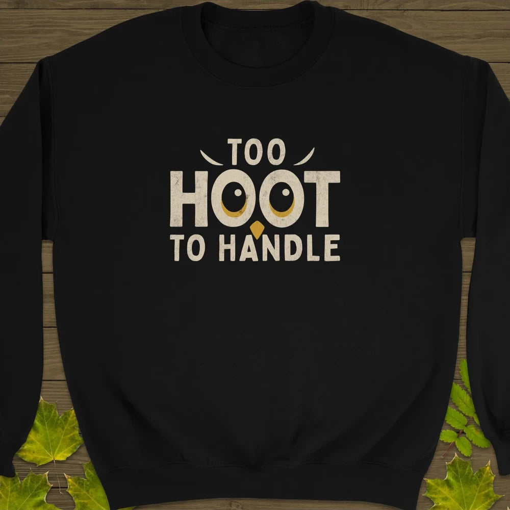 Hoot To Handle Crewneck Sweatshirt Black