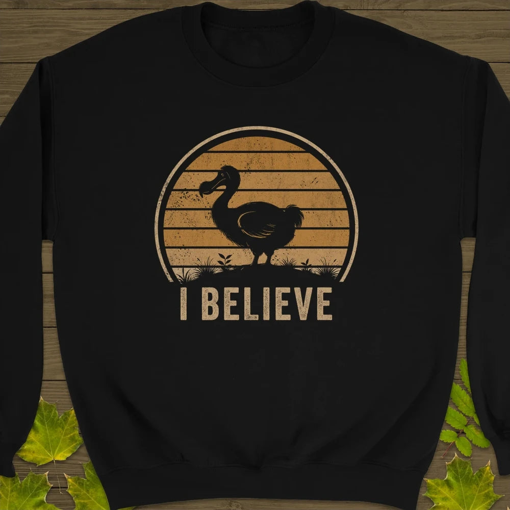 I Believe Dodo Crewneck Sweatshirt Black