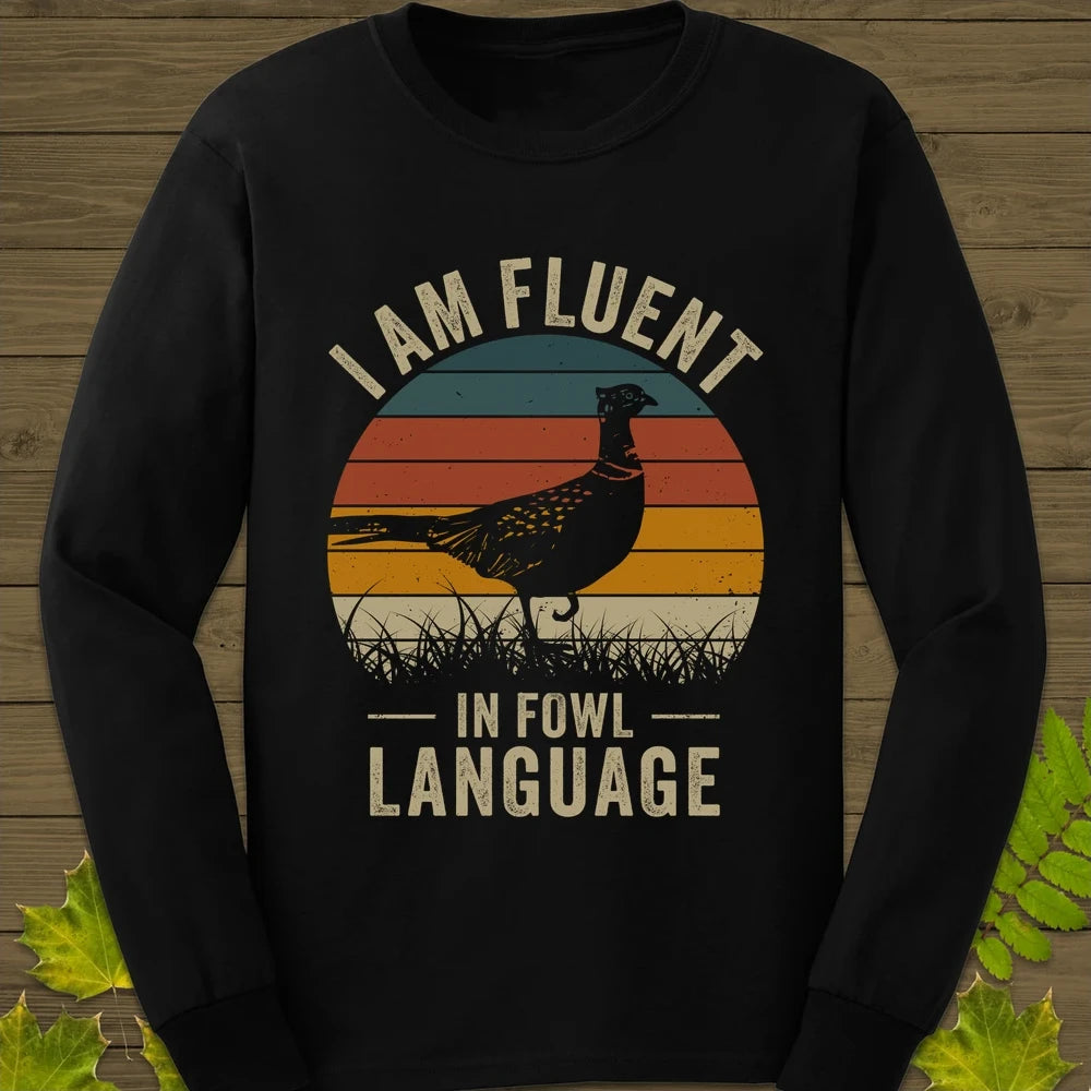 Fowl Language Long Sleeve Black