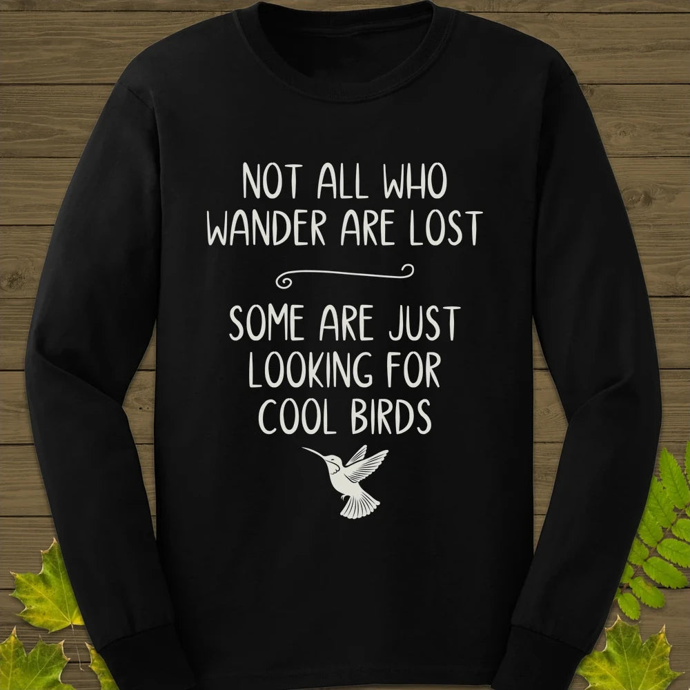 Looking For Cool Birds Long Sleeve Black