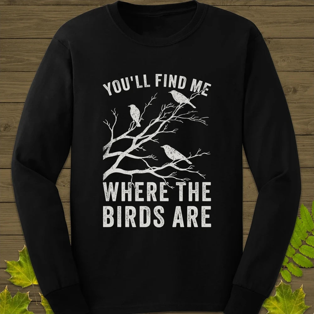 Where The Birds Are Long Sleeve Black
