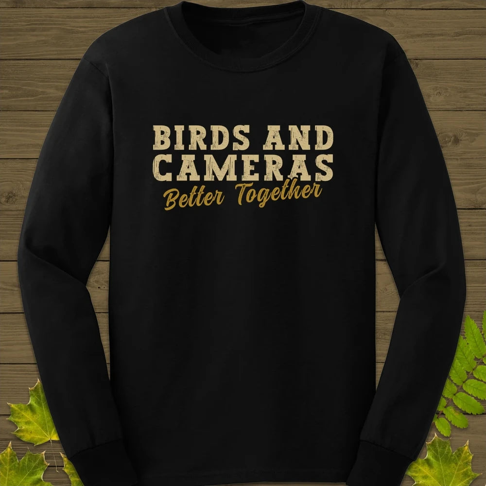 Birds And Cameras Long Sleeve Black