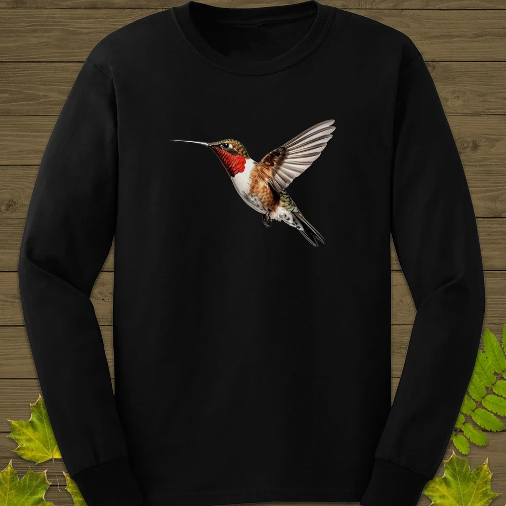 Ruby-throated Hummingbird Long Sleeve Black