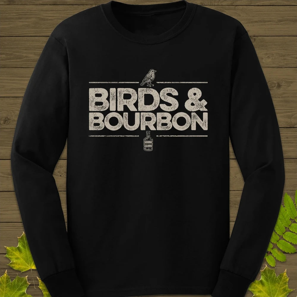 Birds & Bourbon Long Sleeve Black
