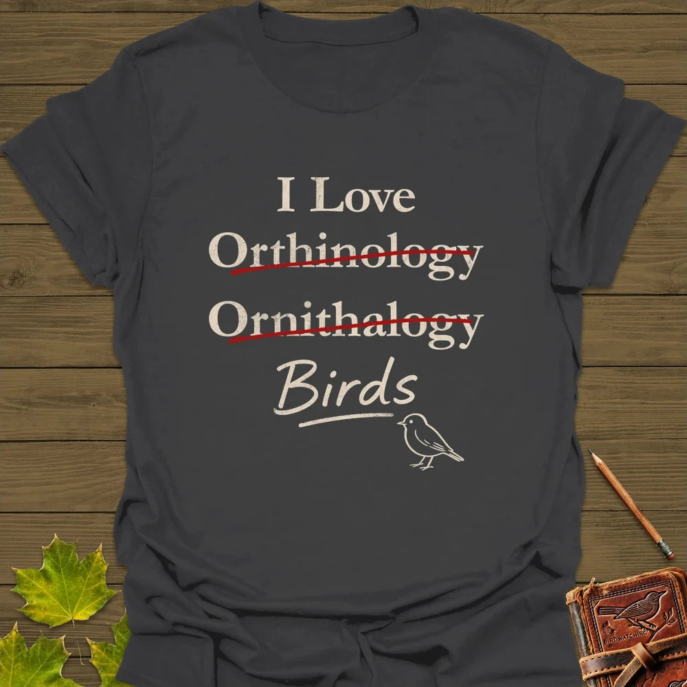 I Love Orthinology T-Shirt Charcoal