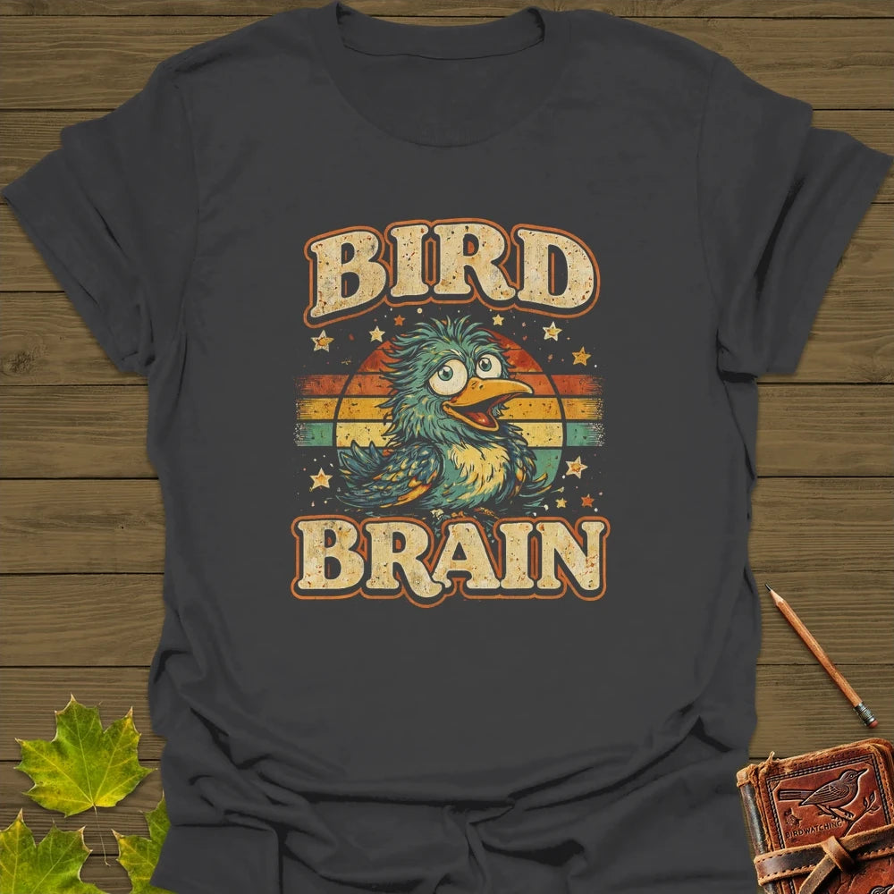 Bird Brain T-Shirt Charcoal