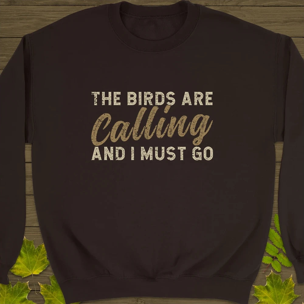 Birds Are Calling Crewneck Sweatshirt Dark Chocolate