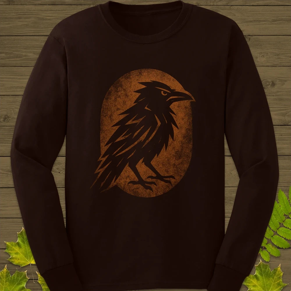 Raven Silhouette Long Sleeve Dark Chocolate