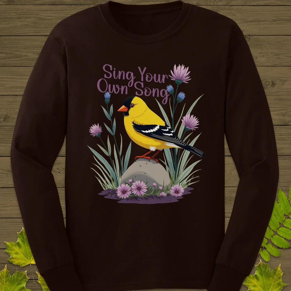 Sing Your Song Goldfinch Long Sleeve Dark Chocolate