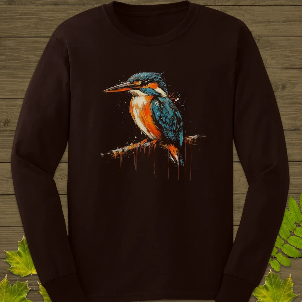 Graffiti Kingfisher Long Sleeve Dark Chocolate