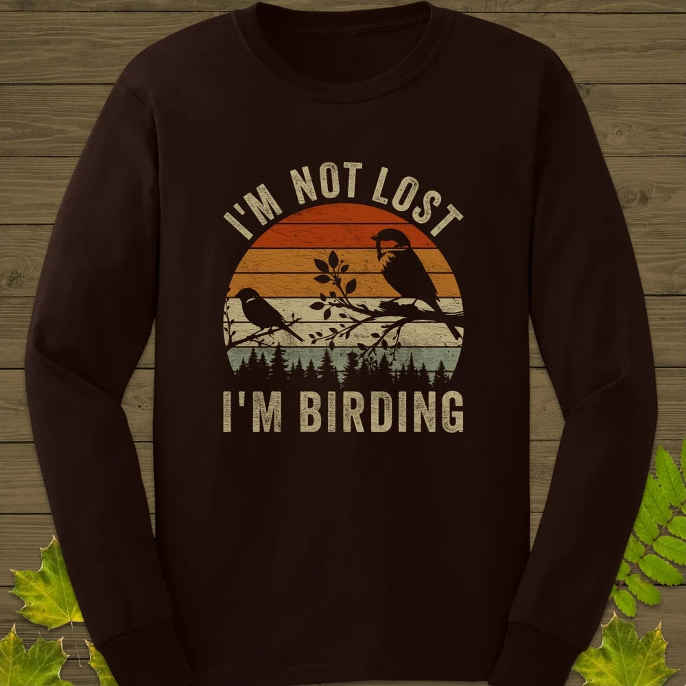 Not Lost, Birding Long Sleeve Dark Chocolate