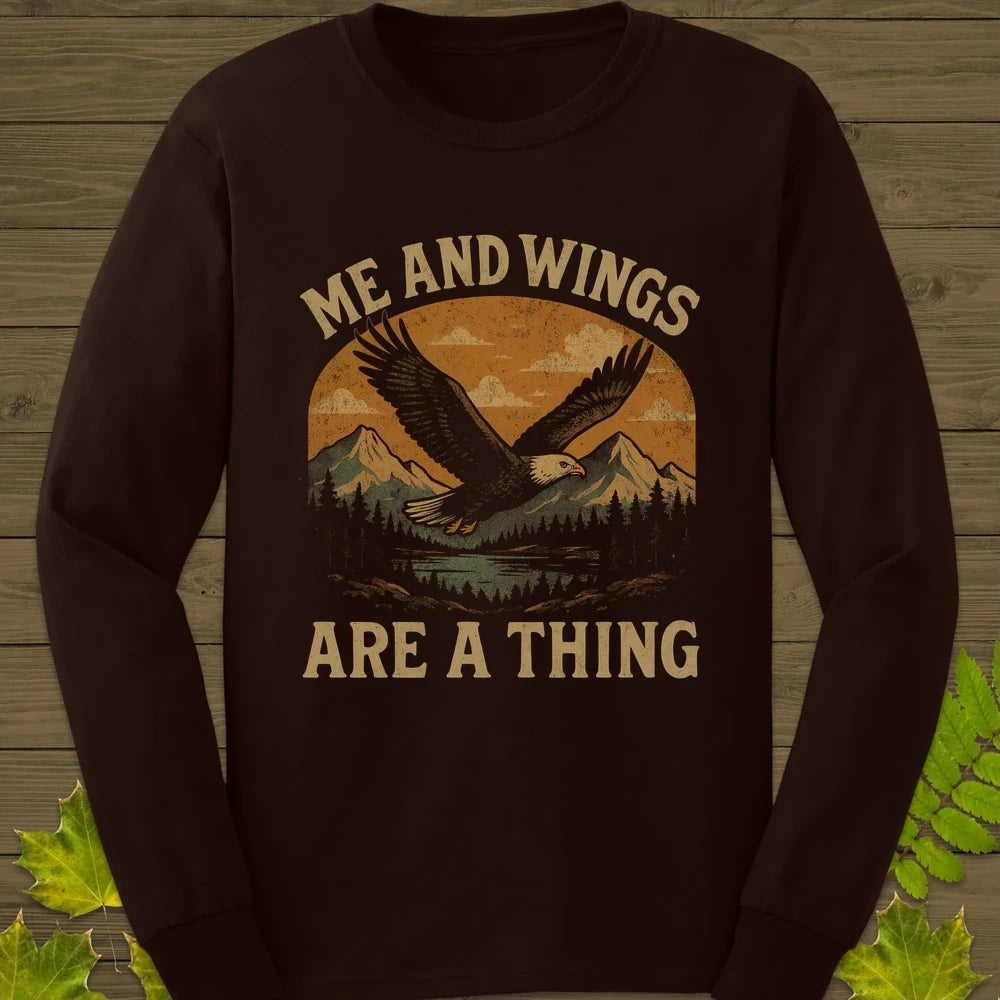 Me and Wings Long Sleeve Dark Chocolate