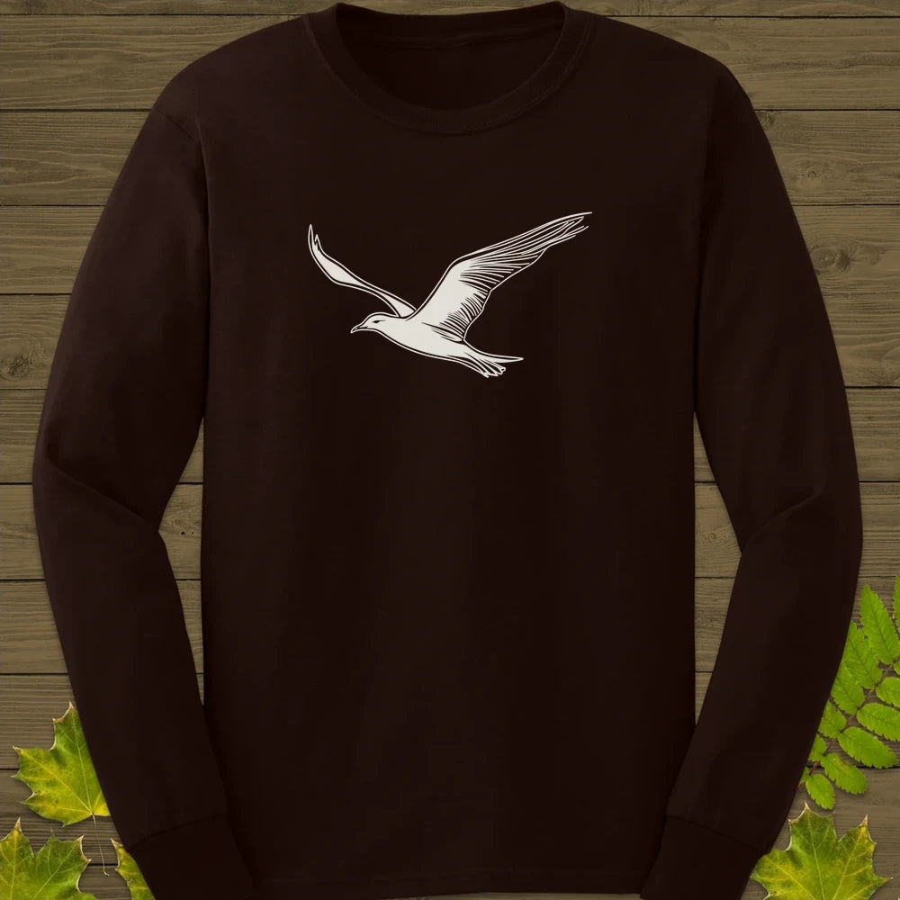 Open Skies Seagull Long Sleeve Dark Chocolate