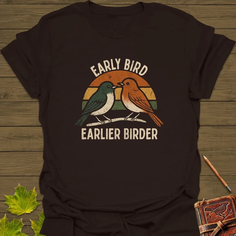 Earlier Birder T-Shirt Dark Chocolate