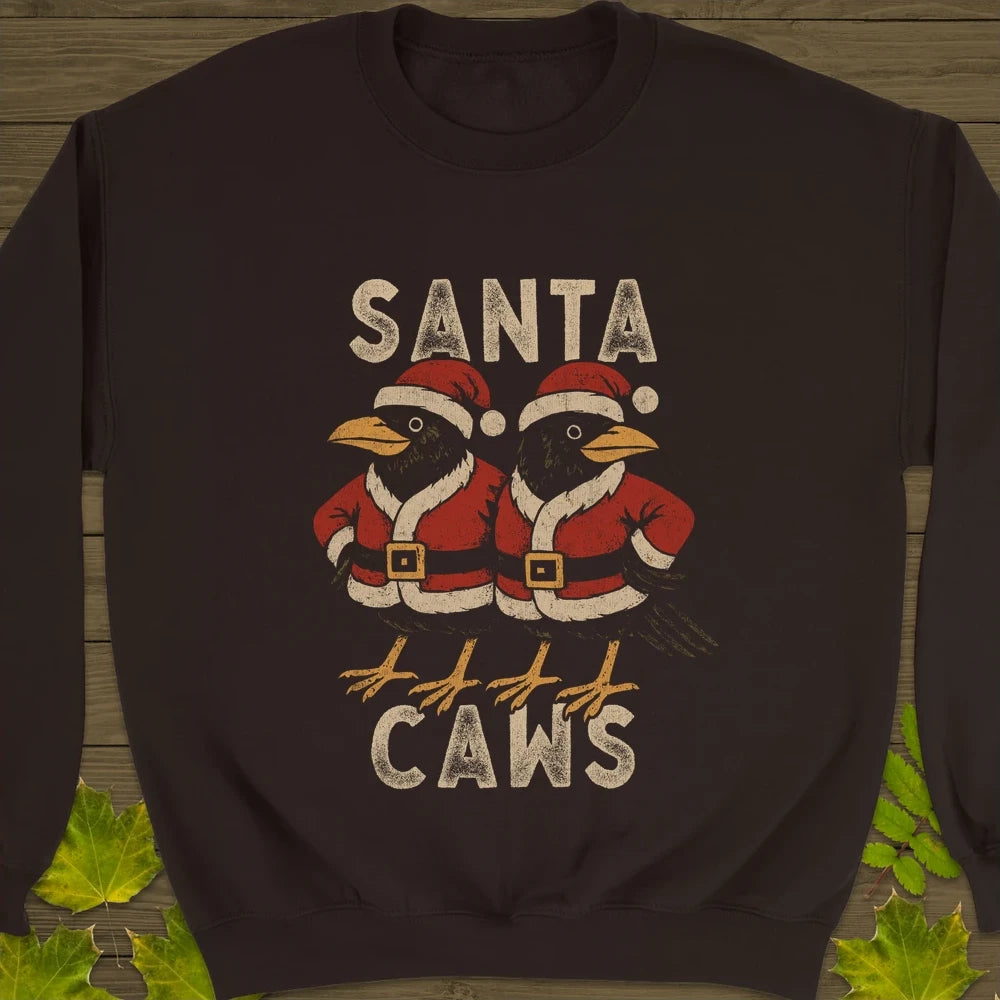 Santa Caws Crewneck Sweatshirt Dark Chocolate