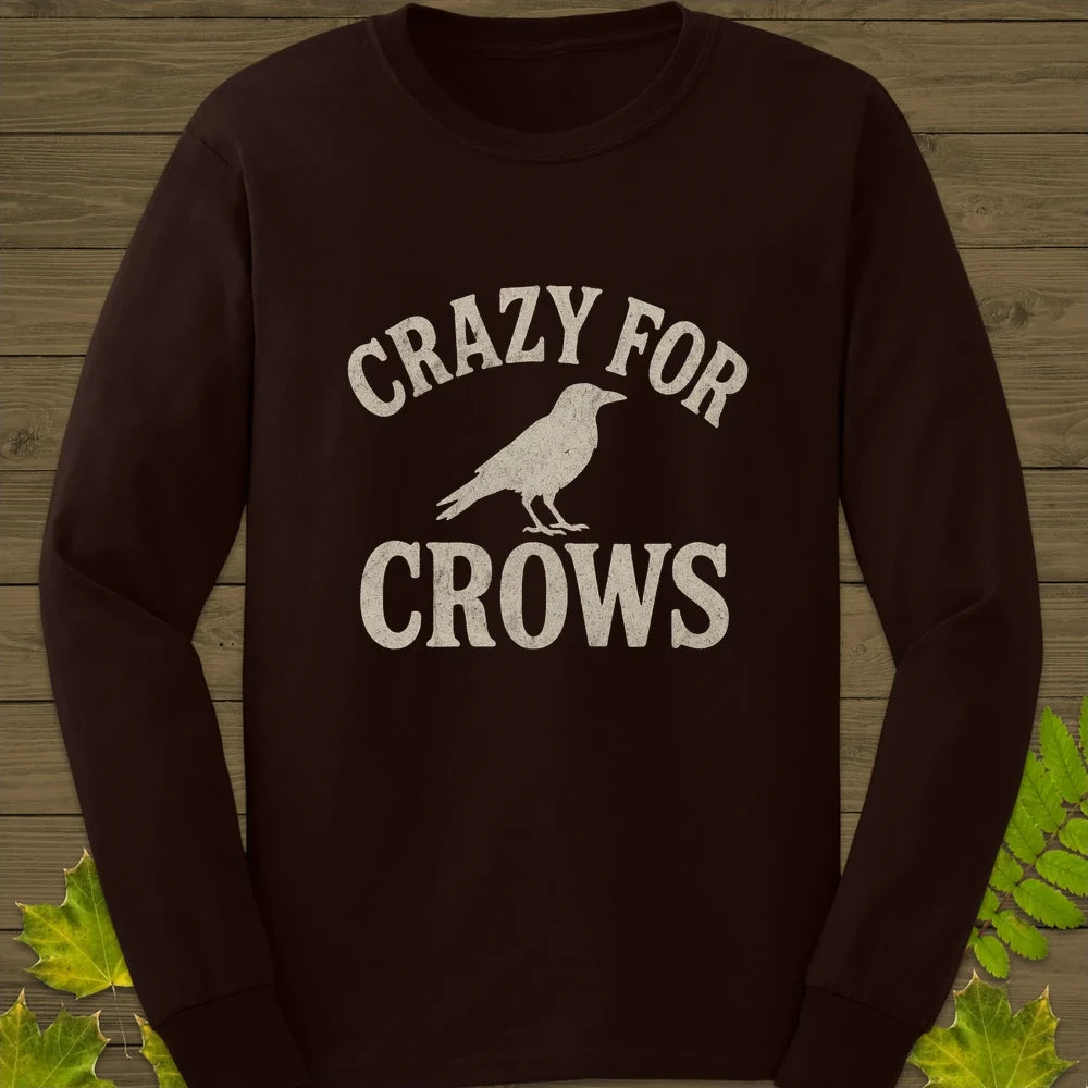 Crazy For Crows Long Sleeve Dark Chocolate