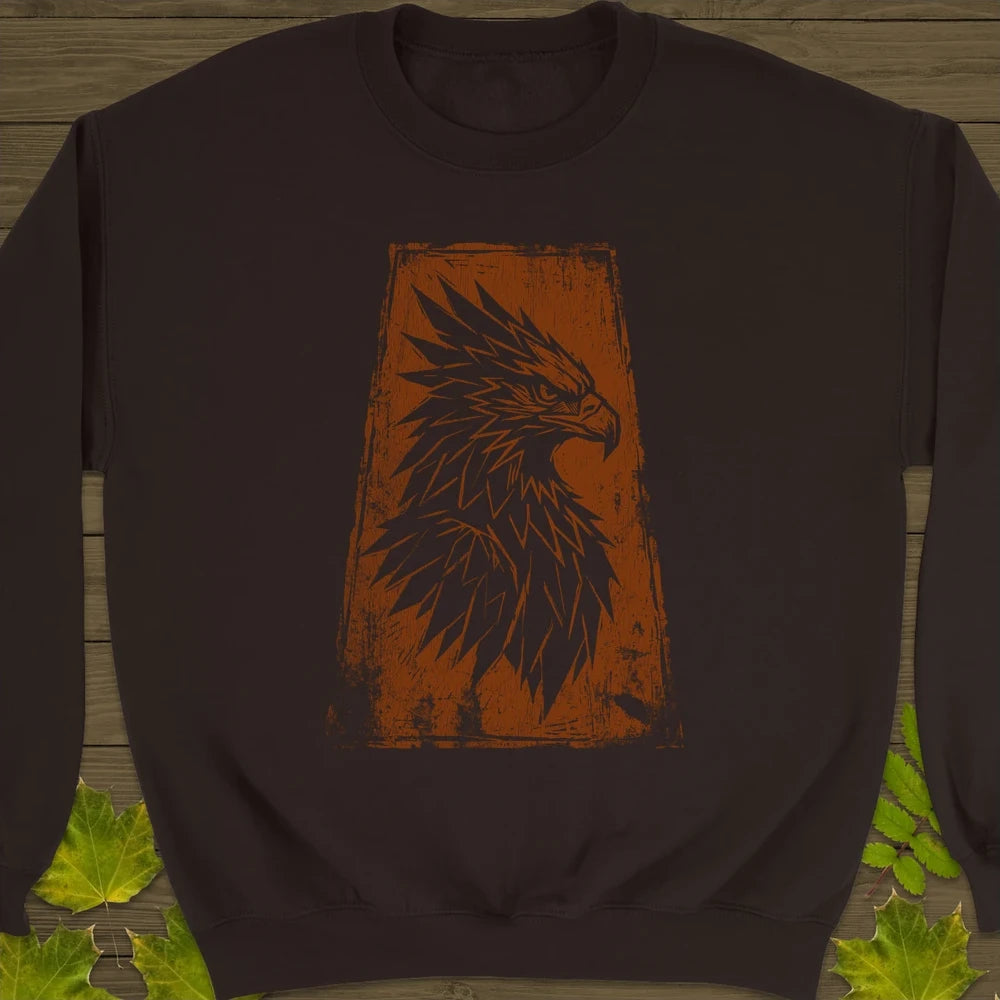 Tribal Eagle Sweatshirt Dark Chocolate