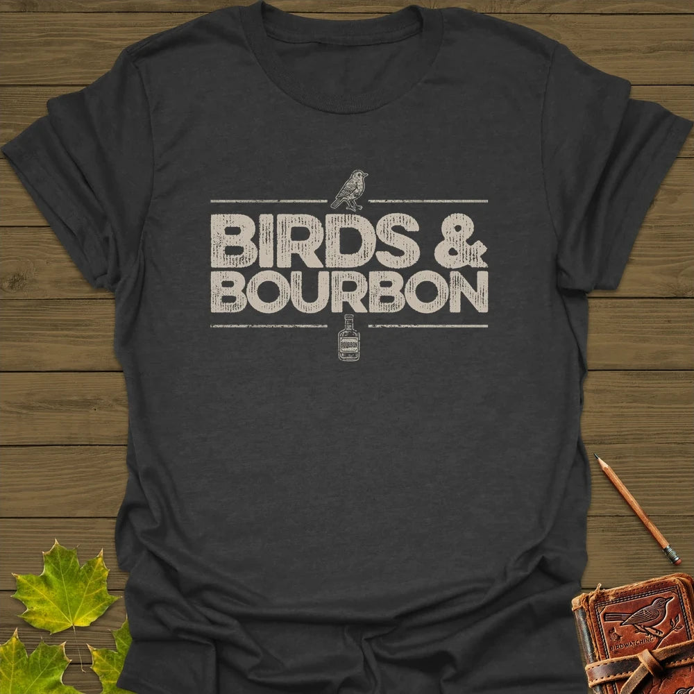 Birds & Bourbon T-Shirt Dark Heather