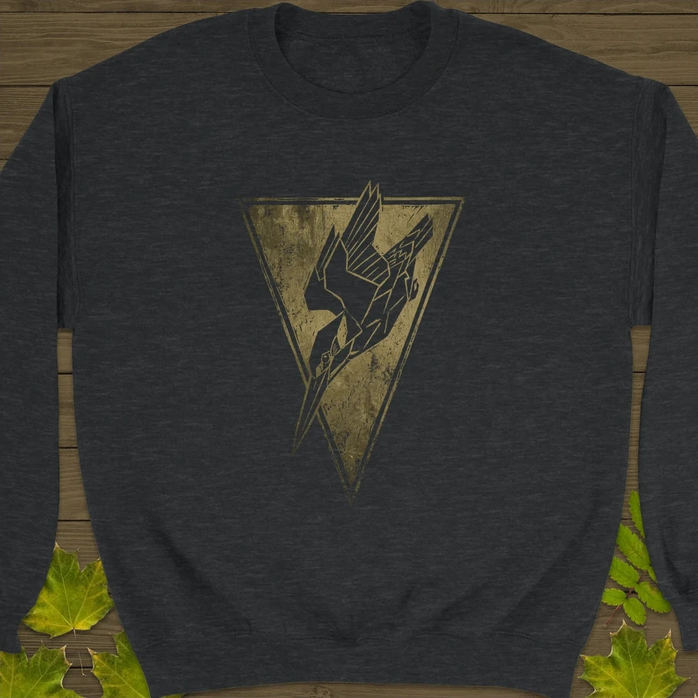 Kingfisher Badge Sweatshirt in Dark Heather