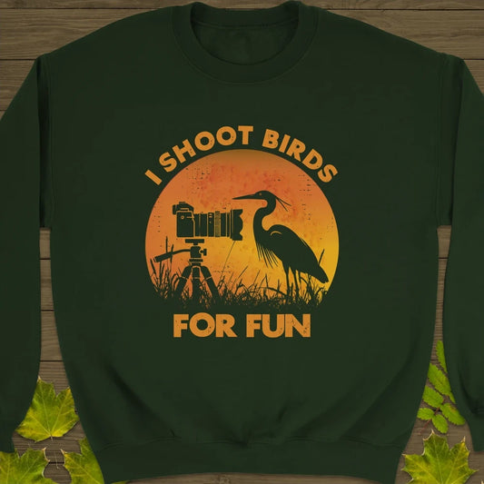 I Shoot Birds Crewneck Sweatshirt Forest Green