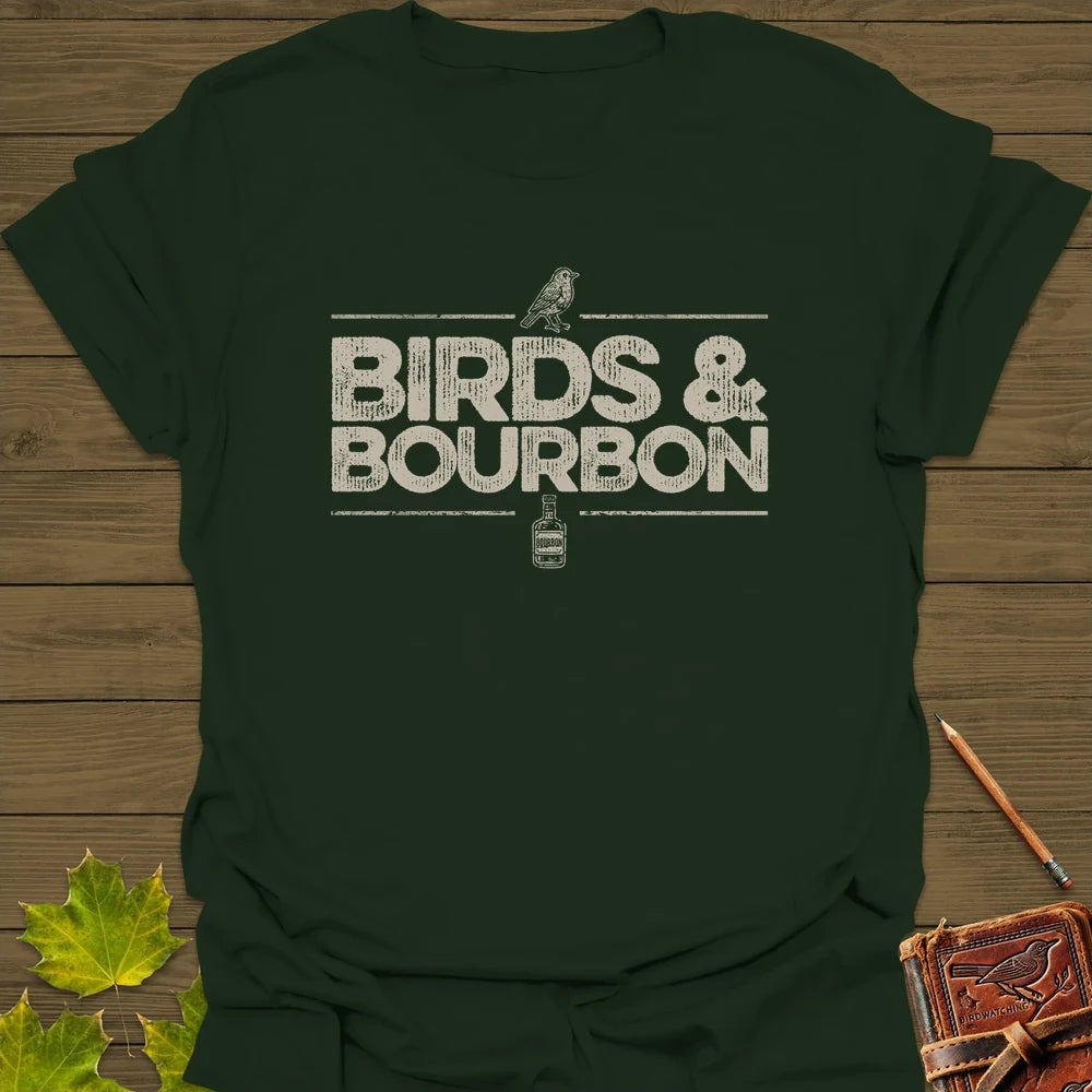 Birds & Bourbon T-Shirt Forest Green