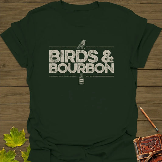 Birds & Bourbon T-Shirt Forest Green