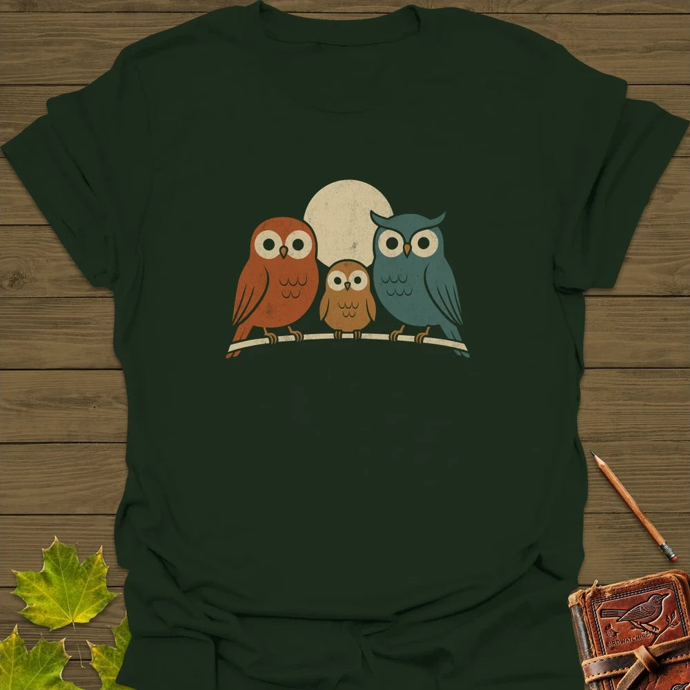 Moonlight Owls T-Shirt Forest Green