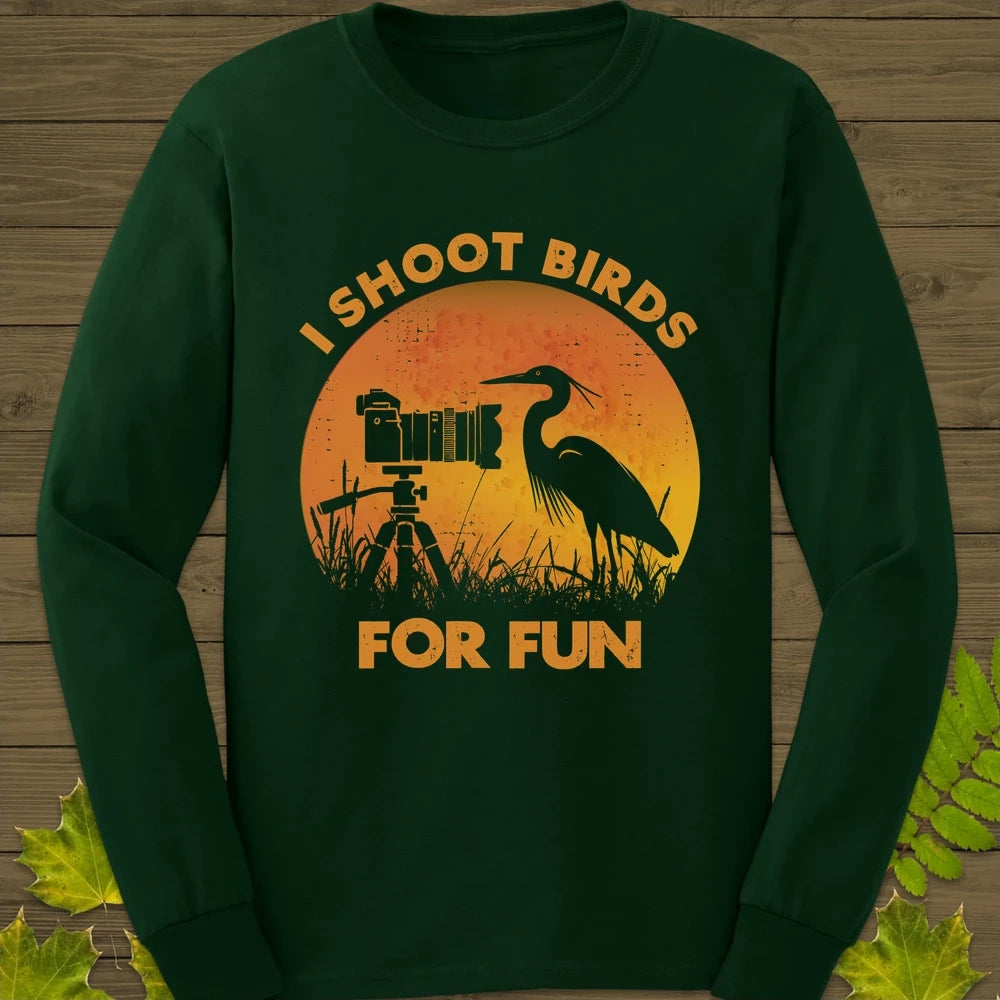 I Shoot Birds Long Sleeve Forest Green