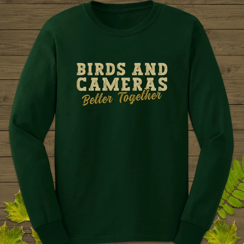 Birds And Cameras Long Sleeve Forest Green