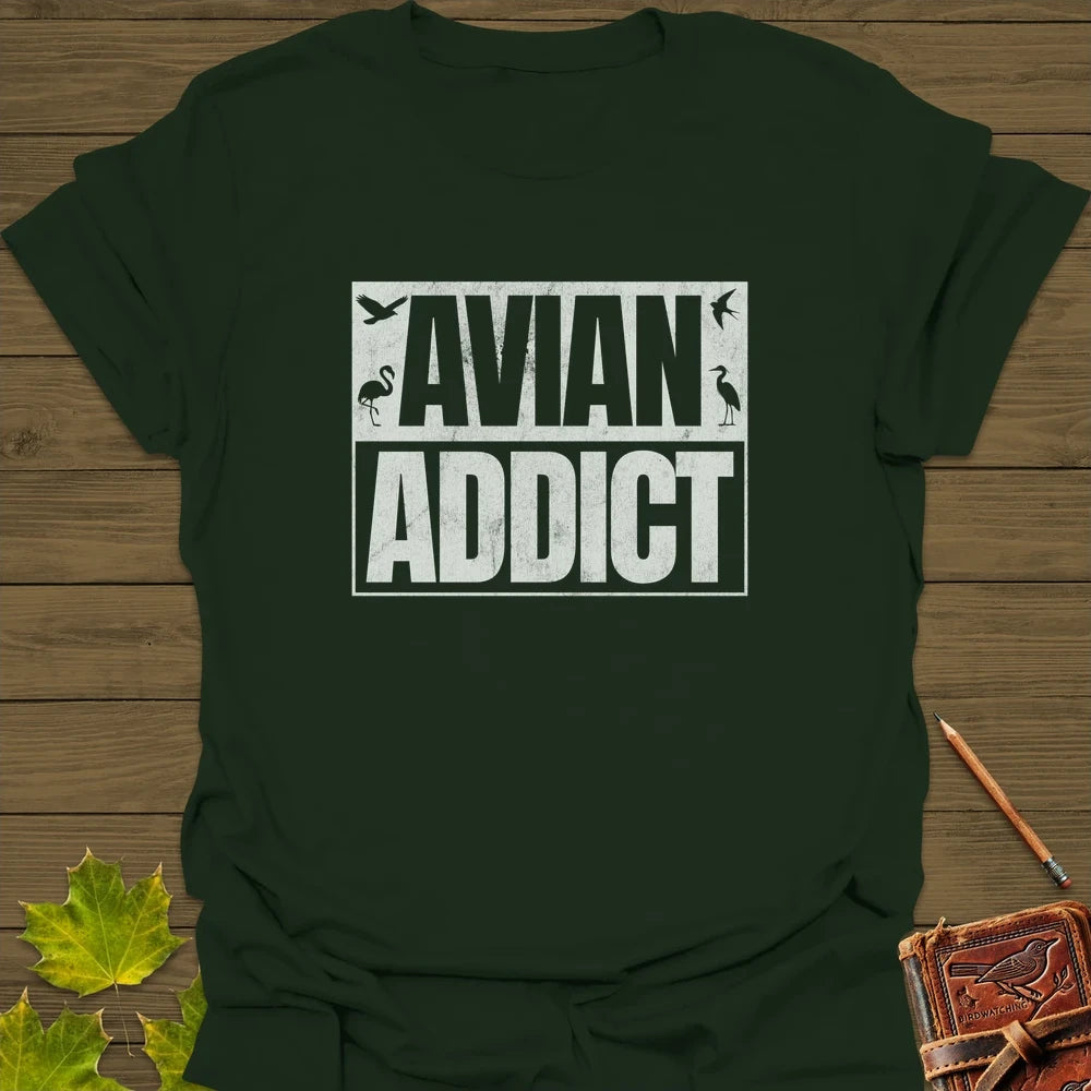 Avian Addict T-Shirt Forest Green