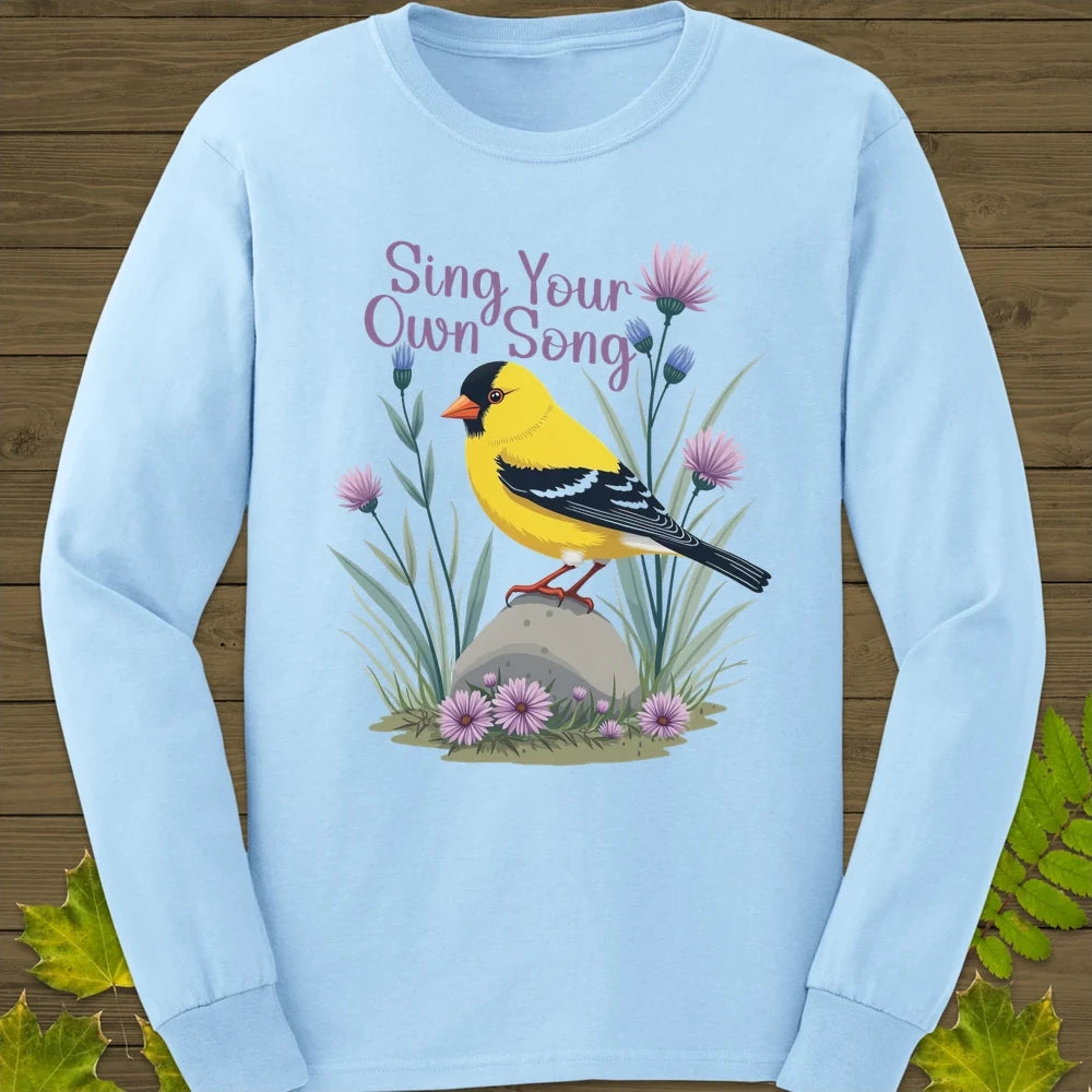 Sing Your Song Goldfinch Long Sleeve Light Blue