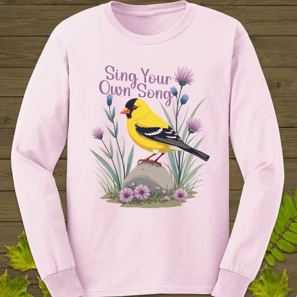 Sing Your Song Goldfinch Long Sleeve Light Pink