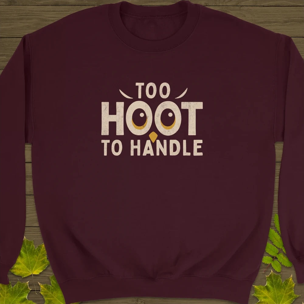 Hoot To Handle Crewneck Sweatshirt Maroon