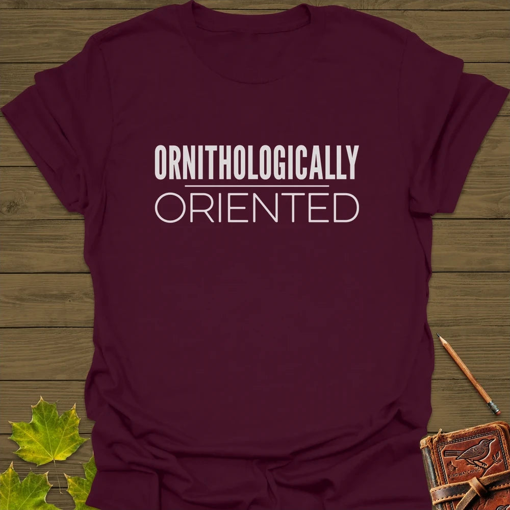 Ornithologically Oriented T-Shirt Maroon