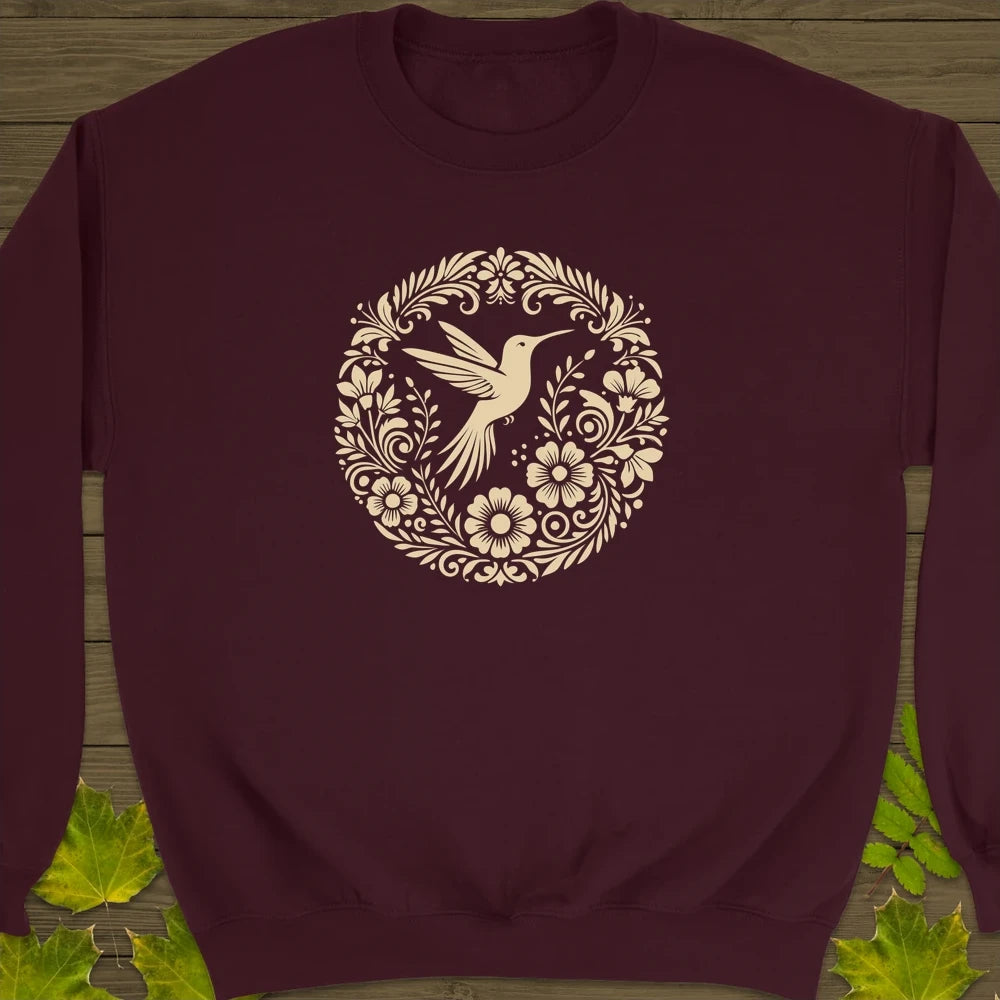 Graceful Flight Crewneck Sweatshirt Maroon