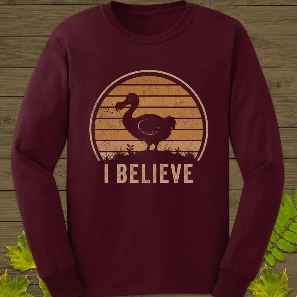 I Believe Long Sleeve Maroon