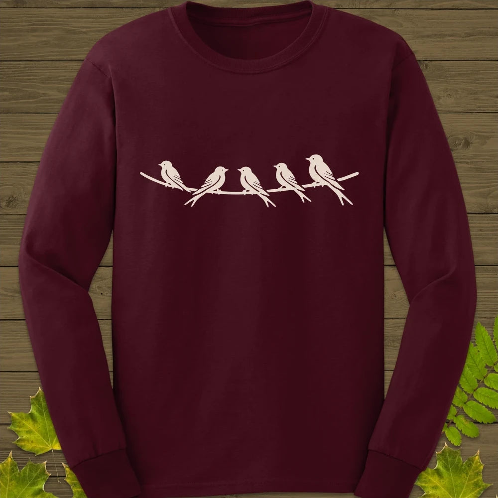 Elegant Perch Long Sleeve Maroon