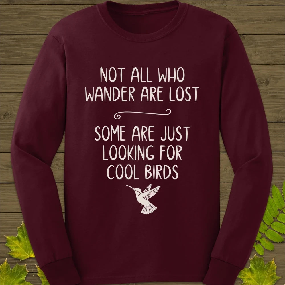 Looking For Cool Birds Long Sleeve Maroon