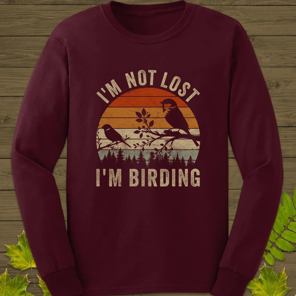 Not Lost, Birding Long Sleeve Maroon